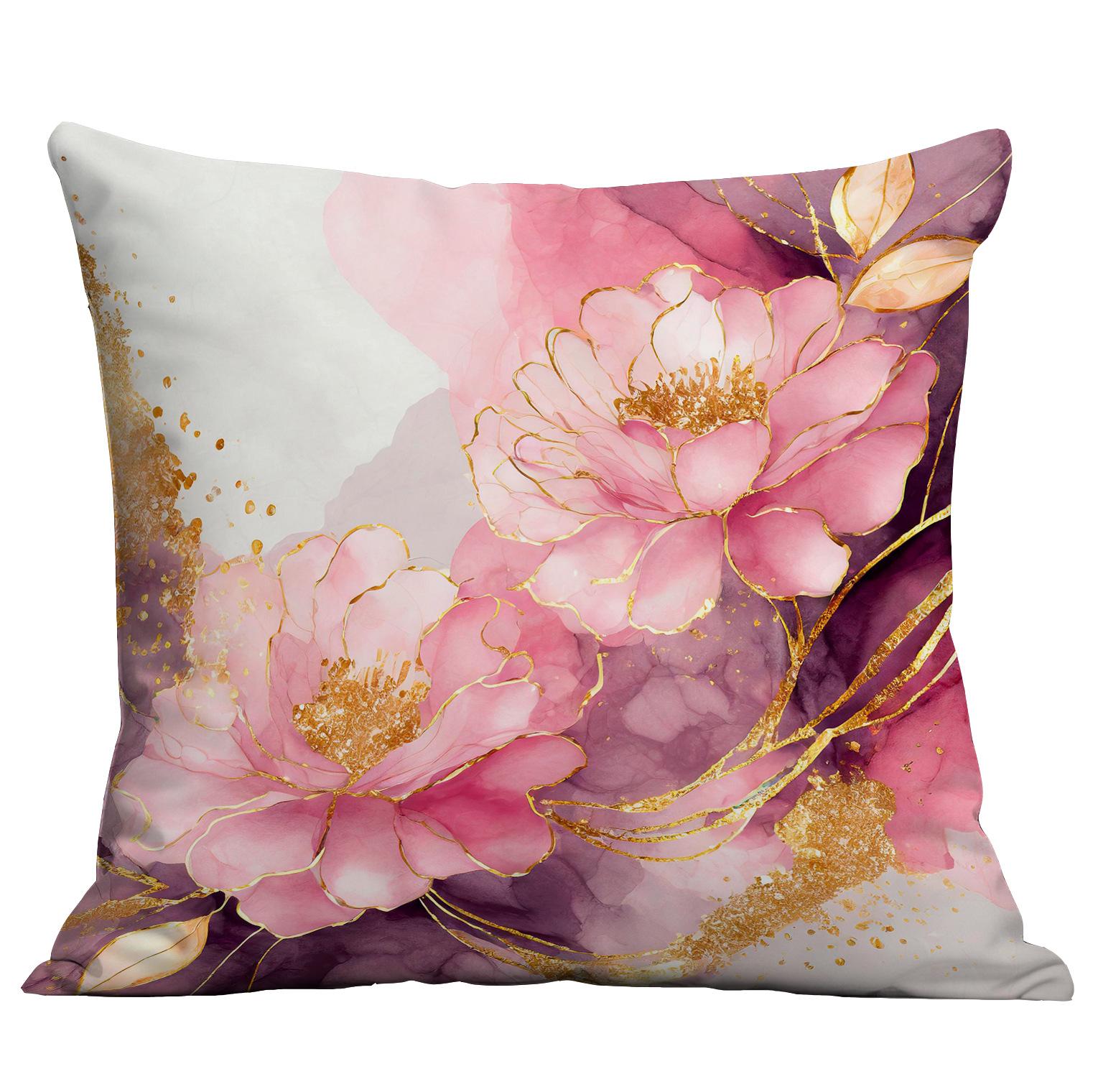 

European And American Modern Lamp Luxury Style Gilt Floral Pillow Cover Living Room Sofa Cushion Pillow Cover Premium 45 * 45Cm