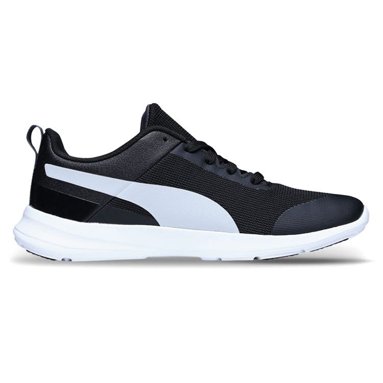 Puma Trax Lace-Up Mesh Fabric Non-Slip Breathable Low-Top Running Shoes Unisex Sneakers Black White 362543-01