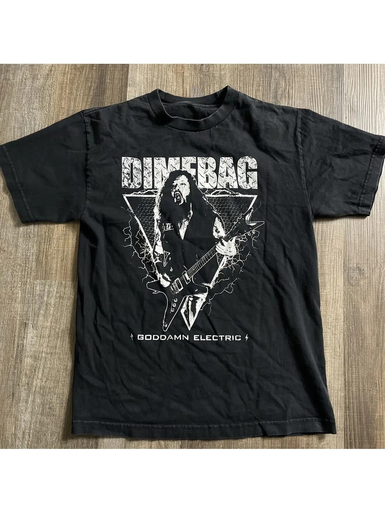 

Men s Dimebag Darrell Retro Graphic T-Shirt- A Heavy Metal Guitar and Pantera Tribute Design M