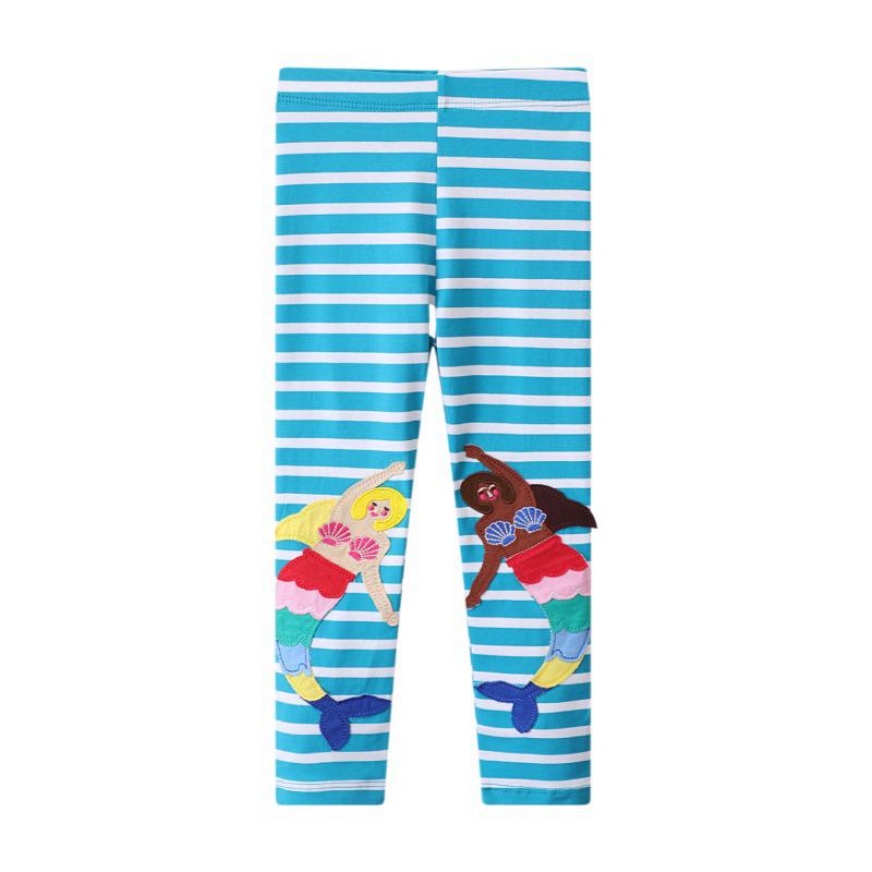 2026 Mädchen-Leggings mit Stickerei, formend, elastisch – Europäischer & Amerikanischer Stil für Frühling & Herbst