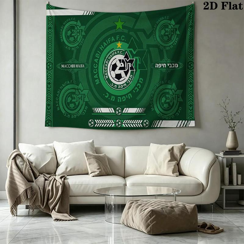Haifa FC Wall Tapestry Aesthetic Wall Hanging Printed Fabric Blanket Decorative Tapestries for Bedroom Living Room Home Decor