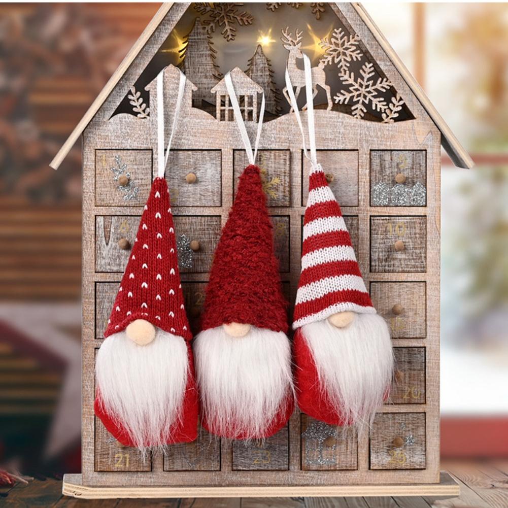 3pcs Christmas Gnome Figurines Christmas Decorations Christmas Tree Figurines Home Christmas Decoration Accessories