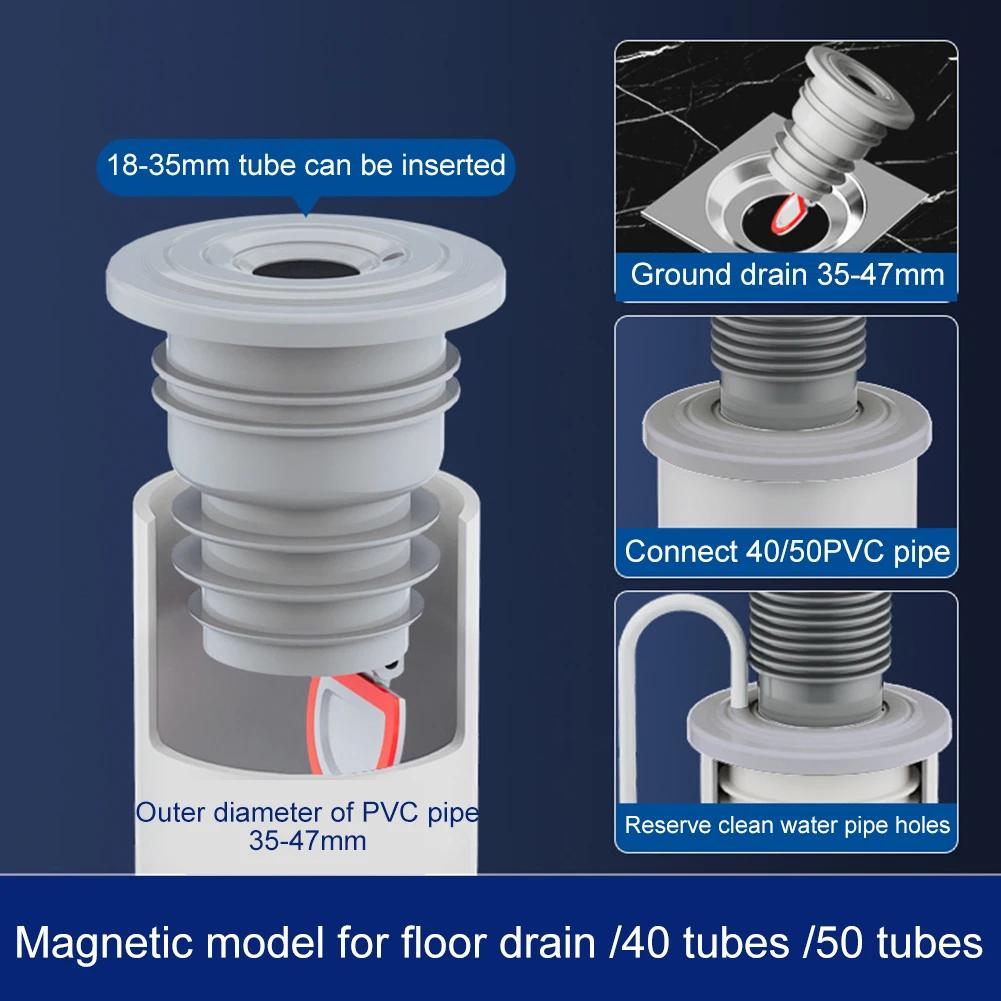 Silicone Sewer Pipe Sealing Ring Anti-Odor Sewer Pipe Sealing Ring  Water Plug Floor Drain Sewer Seal Drainer For Kitchen Access