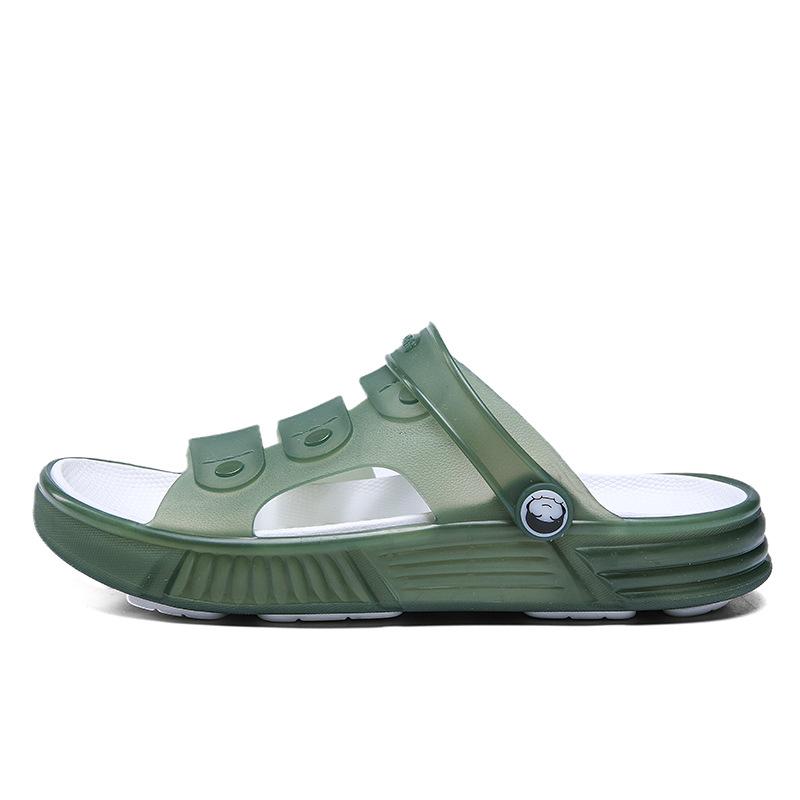 Summer Men's Thick Bottom Soft Bottom Jelly Slippers plus Size Outer Wear Fashion Sports Beach Slippers