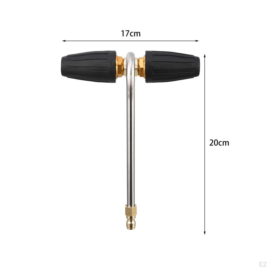 Quick Connection Gutter Cleaner Attachment 1/4" Simple Installation 2 Rotating Turbo Nozzle 3300PSI