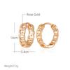 Kinel Vintage Glossy Gold Color Chain Shape Earrings For Women Simple Design Fine Jewelry