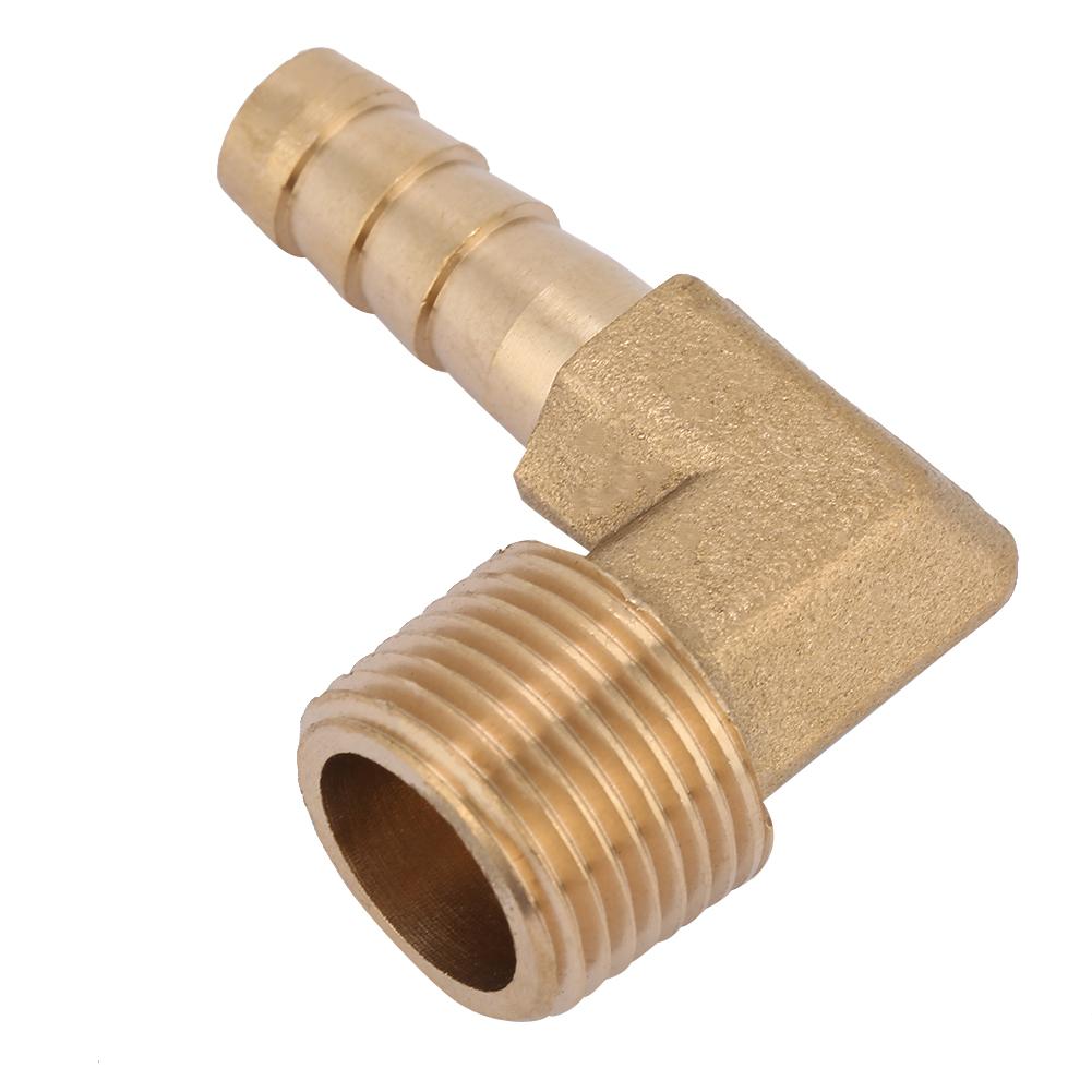 2pcset G38 Male Thread Brass Elbow Hose Barb Coupling Connector Joint Adapter Fitting(8mm)
