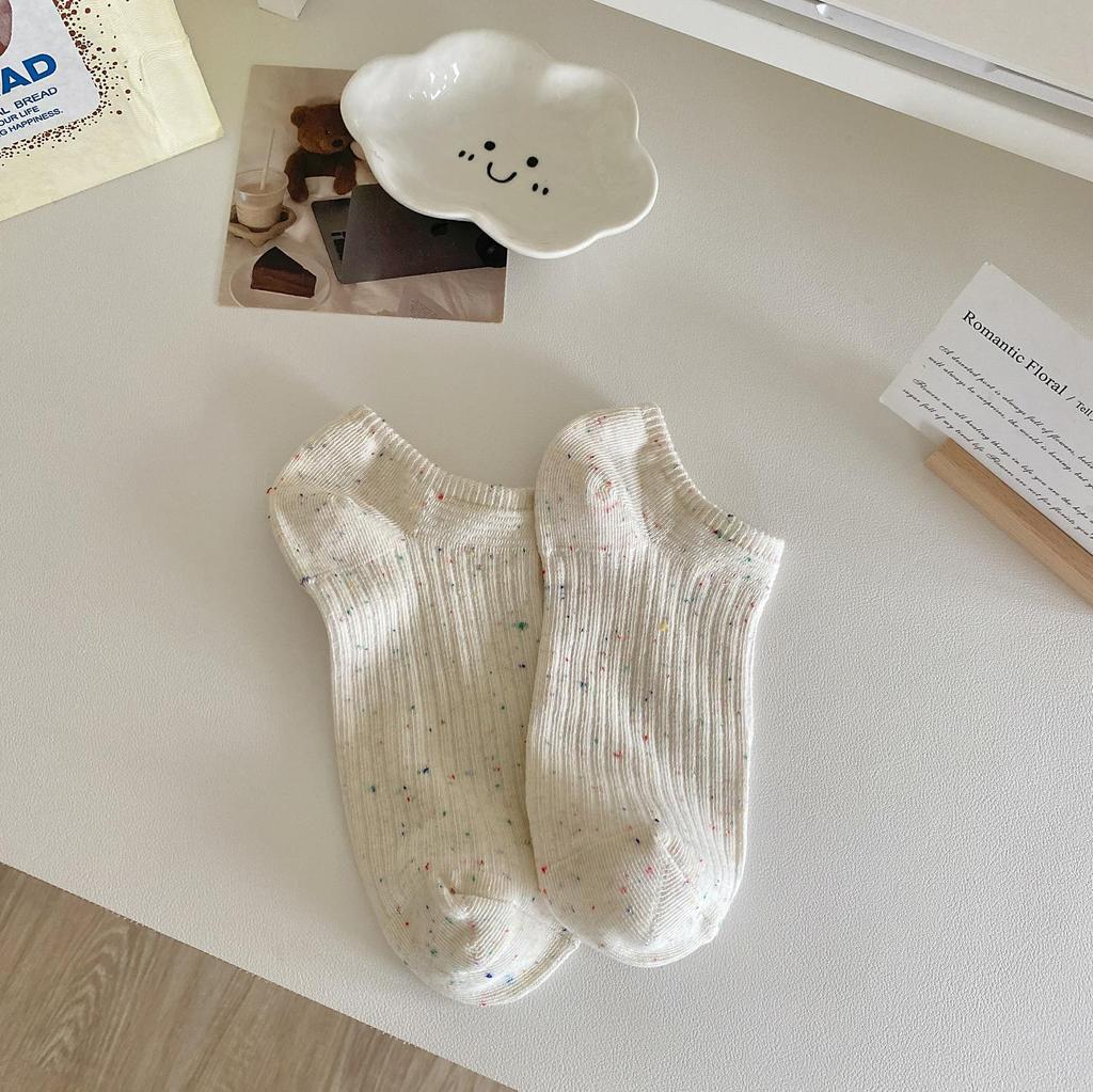Chaussettes basses bateau en coton antidérapantes pour femmes - Invisibles et respirantes pour l'été