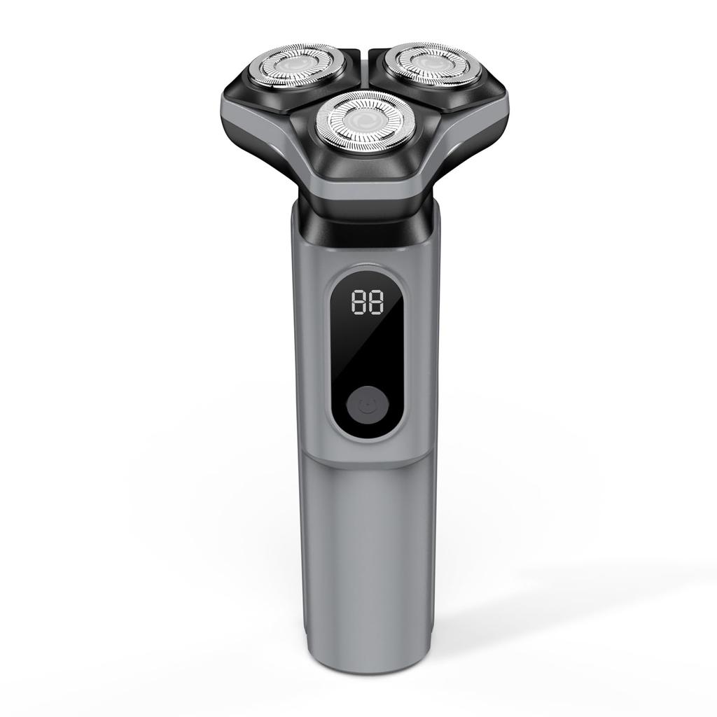 Mosqure Electric Shaver 3 Blades x 9 Automatic Sharpening Floating Blade Seat Beard Electric Shaver for and IPX7 LED Battery Level Japanese