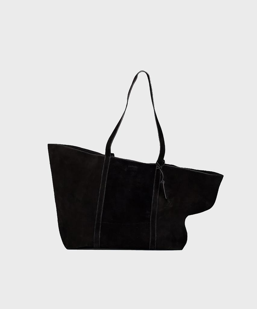 Noirer Suede Shopper Bag (Black)