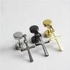 1Pair Small Cross Black Stainless Steel Stud Earring Piercing for Women Male Minimalist Jewelry  Y2k Decorations Trend Vintage
