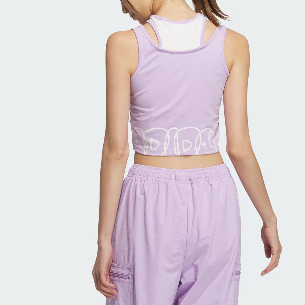 Adidas Originals CITY SKATETop TANK Sport Vests Women's Pink Purple/Pink White JN1677