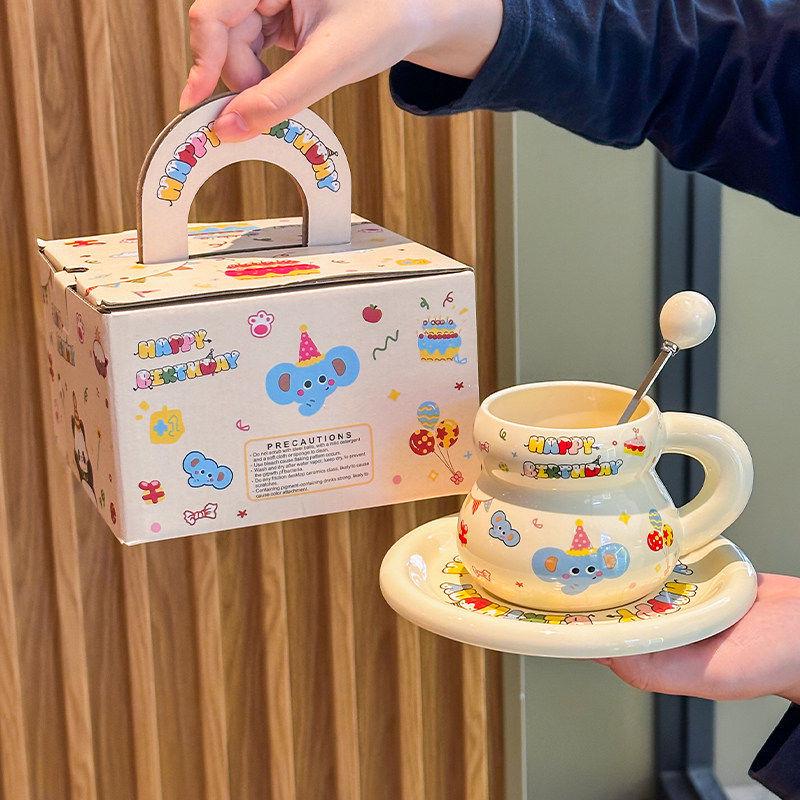 

Cute Rabbit Coffee Cup & Saucer Gift Set for Best Friend s Birthday - Perfect for Afternoon Tea No Size