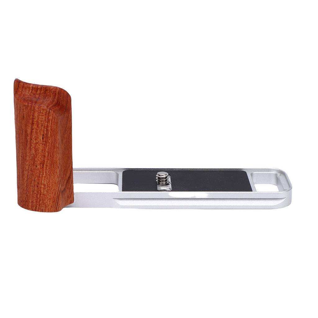 Wooden Handle L Shape Grip Fit for X E5 Camera Aluminum Alloy L Shape Handgrip with Quick Release Plate