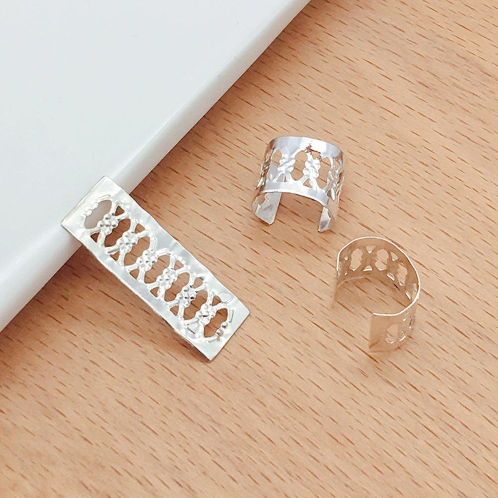 50pcs Charm Hair Rings Golden Hair Braid Tubes African Dreadlocks Beads  for Women Girls