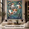 Decoratief Kunstwerk (176) Thema Wandkleed Op Maat Met Naam Tekst Gepersonaliseerd Hangend Wandkleed Voor Slaapkamer Woonkamer Decor