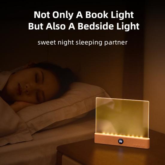 2-in-1 LED Book Light & Night Light Portable Reading Lamp for Students 1-99 Min Timer Adjustable Brightness Rechargeable Night Light for Bedroom Study