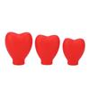 3pcs Makeup Brush Covers Reusable Silicone Dustproof Brush Protector Guards for Travel Home Girls Red