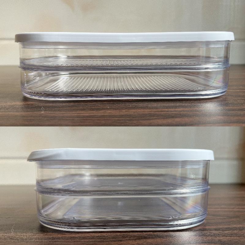 Bacon Meat-Freezer Storage Box: Transparent, Sealed Container for Household Refrigerators