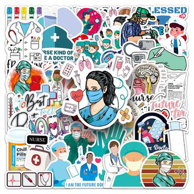 50 Graffiti-Sticker für Ärzte und Krankenschwestern für Tassen, Handyhüllen und Koffer