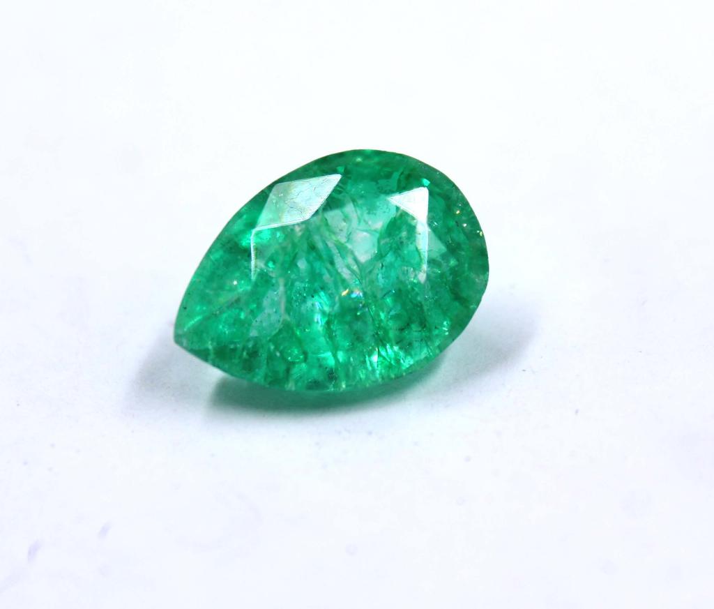 6.05 Carat Monday Big Offer Green Emerald Pear Shape Colombia Certified Gemstone SN67