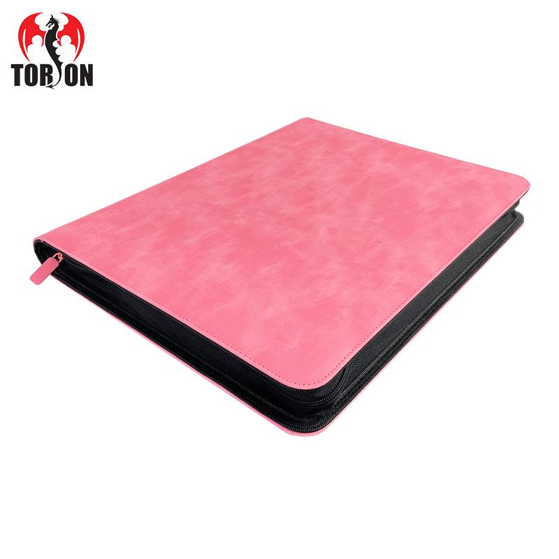 

216-Card Capacity Large Toploader Album with 9-Pocket Zipper, Transparent PP Card Holder