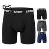 Men Boxer Underwear Slim Fit Patchwork Color Letter Print Shorts Briefs Elastic Mid-Waist Design Smooth Lines U-Convex Panties