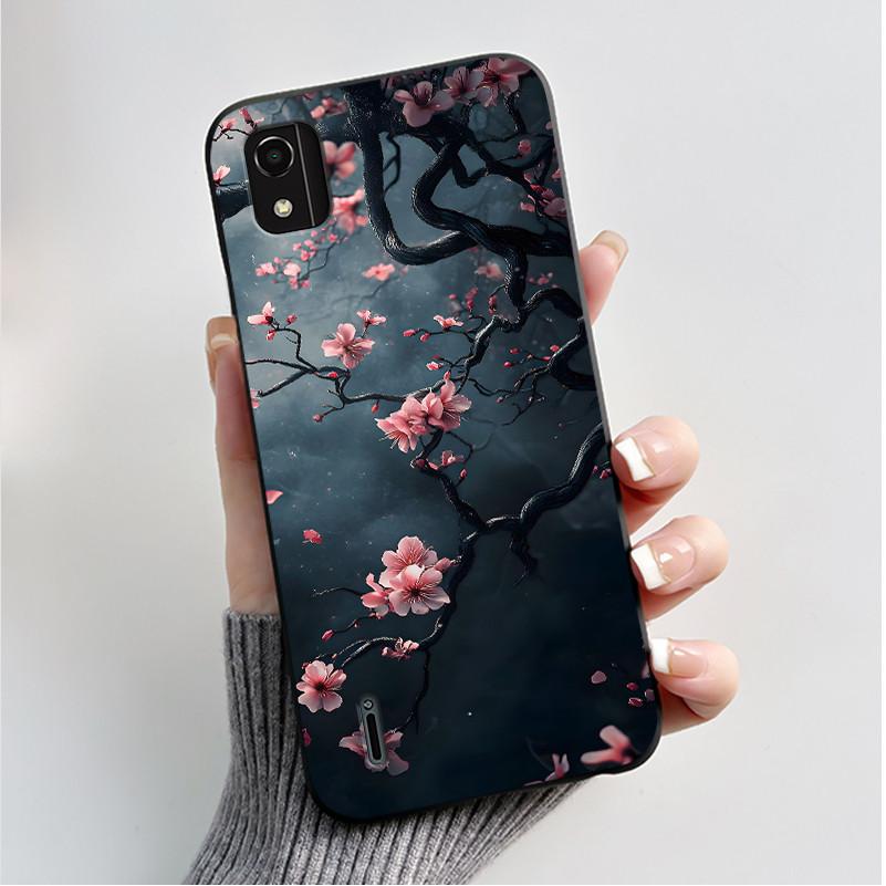 Phone Case For Nokia C2 2nd Edition Case Fashion Butterfly Flowers Black Soft Silicone Back Cover For NokiaC2 2nd Edition Casing Nokia C2 2nd Edition