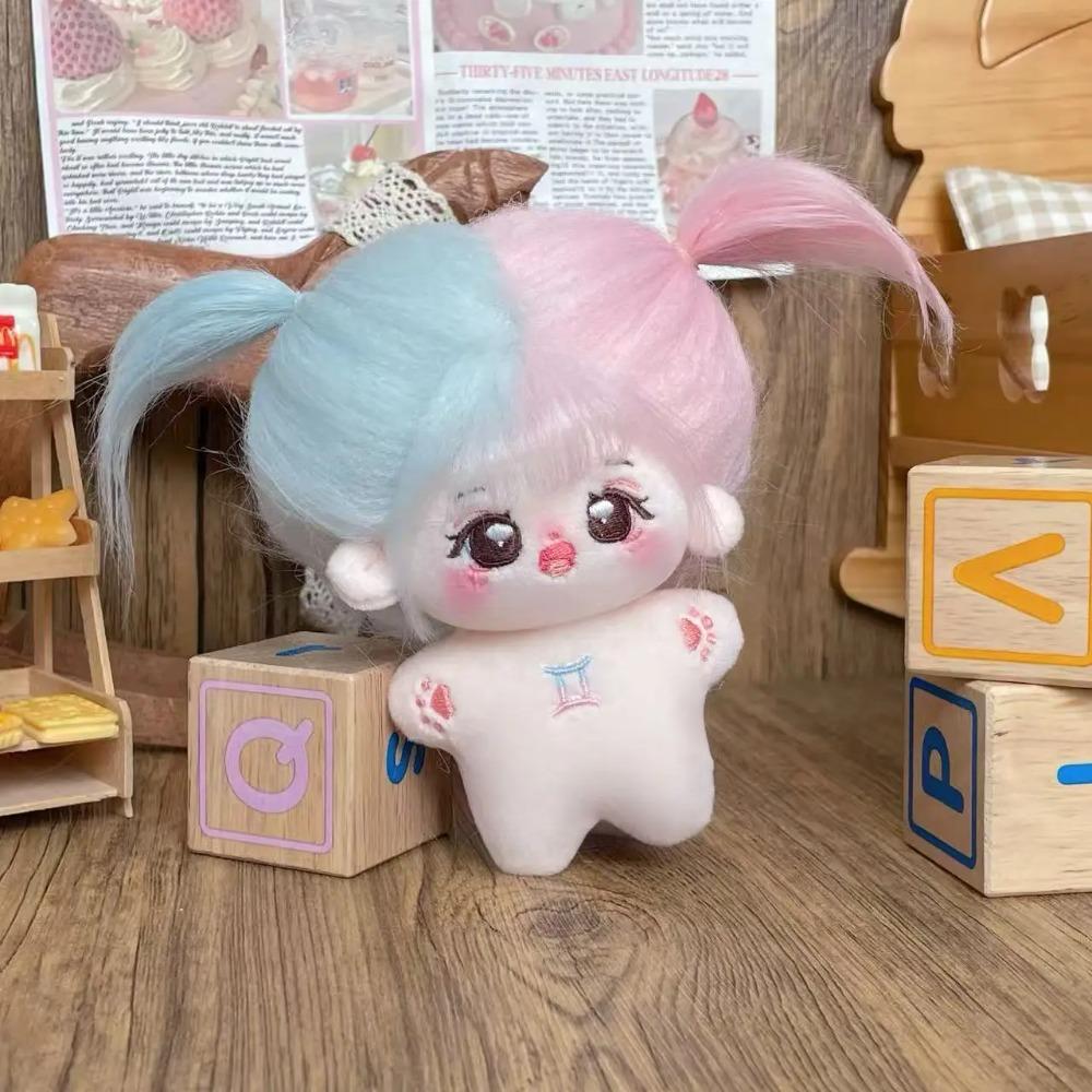 10cm Mini Kawaii Plush Cotton Doll Idol Starfish Body Stuffed Gemini Constellation Dolls Anime Figure Toys Fans Collection Gifts