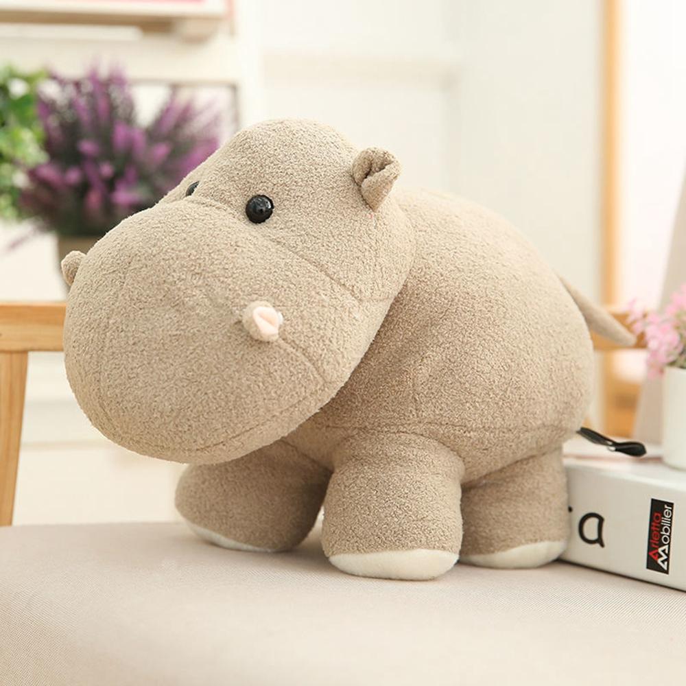 20-35CM Cartoon Cute Hippo Elephant Action Figure Fo Accompany Sleeping Doll Plush Toy Small Rag Doll Children's Birthday Gift