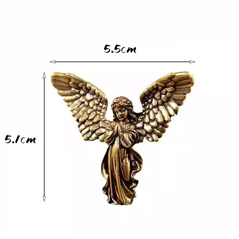 1pc Mini Angel Metal Ornament Desktop Decoration Metal Angel Model Character Statues Decorative Figurines Home Accessories