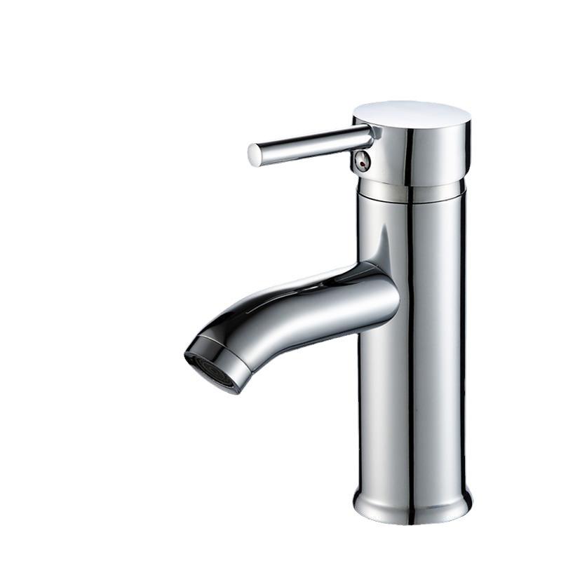 Silver Stainless Steel Hot and Cold Faucet, Basin, Bathroom, Kitchen Faucet, Ceramic Inner Core