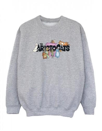 Disney Girls The Aristocats Muzieklogo Sweatshirt 12-13 grijs