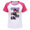 5601 Kinder Mädchen Lily Lovebraids Spiel Print Raglanärmel Rundhals T-Shirt Top