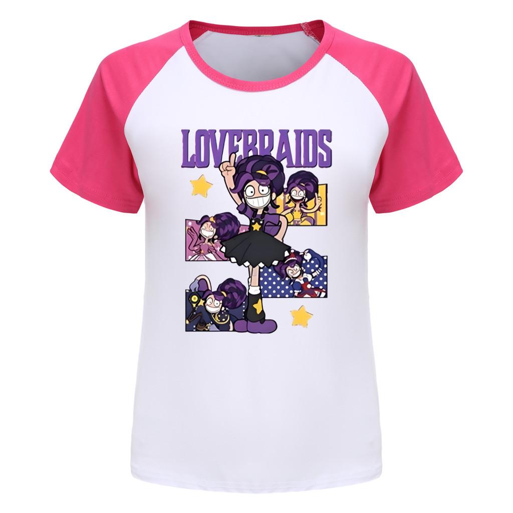 5601 Kinder Mädchen Lily Lovebraids Spiel Print Raglanärmel Rundhals T-Shirt Top