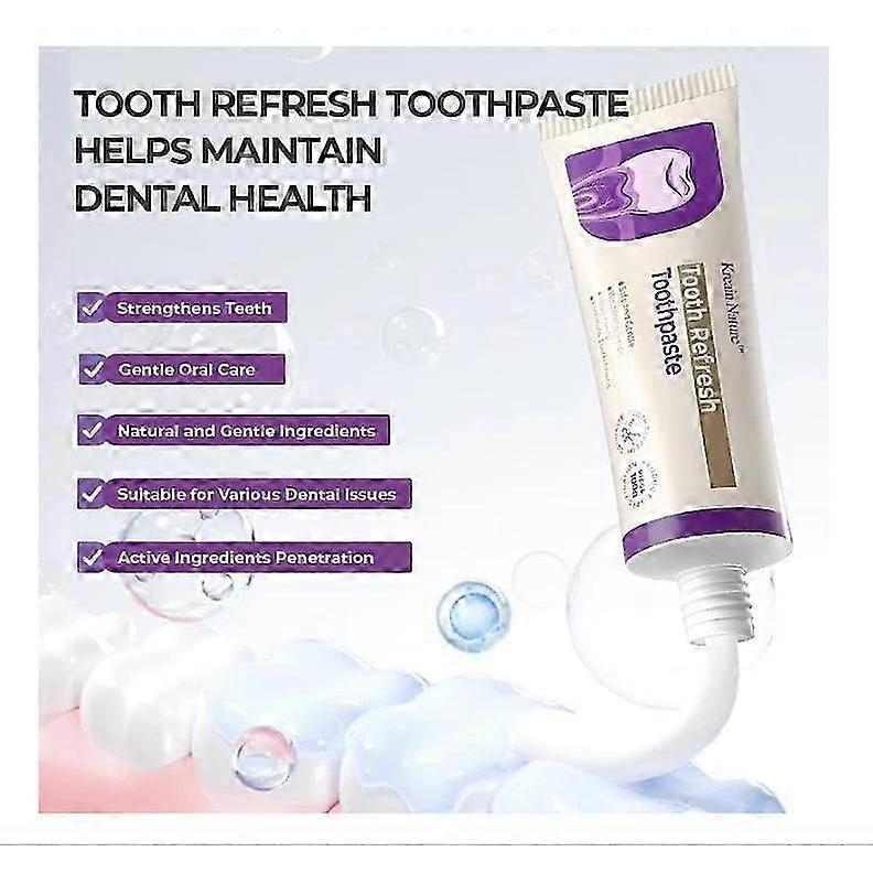 Nature Tooth Refresh Toothpaste, Hydroxyapatite Toothpaste for Sensitive Teeth, Daily Wear Repair & Microbiome Support