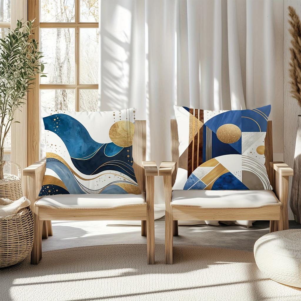 Modern Geometric Abstract Pillow CoversLiving Room Sofa Cushion Cover, Soft and Comfortable, Bedroom Room Decoration