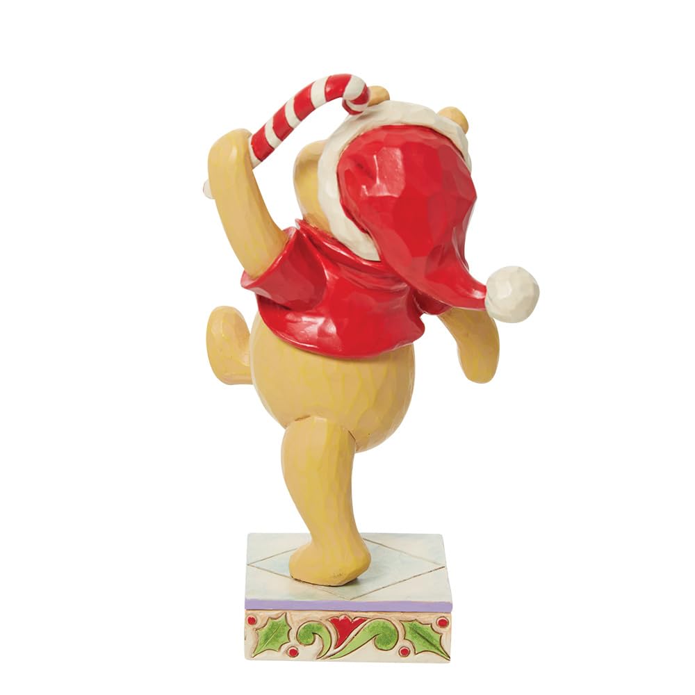 Jim Shore Enesco Disney Traditions Winnie the Pooh with Candy Cane Inch 5.5