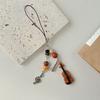 Stylish Violin Phone Charm Eye Catching Beaded Keyring Guitar Key Pendant Fashionable Alloy Key Chain for Bags Key