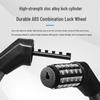 Portable Frosted Steel Cable Bicycle Lock with Anti-Theft Combination for Mountain Bikes and Electric Vehicles