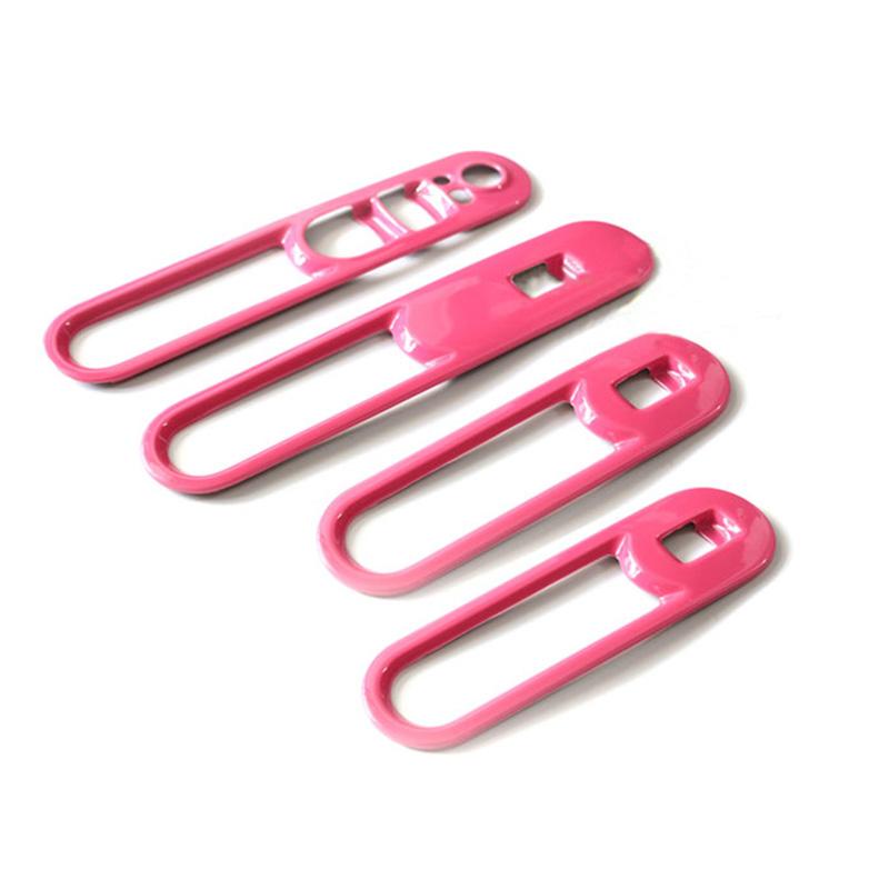 

4 шт., переключатель стеклоподъемника внутренней двери автомобиля, панель управления, накладка, чехлы, наклейки для COOPE RS F54 Club man, стиль розовый