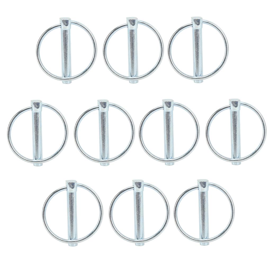 10 Pcs Pin Ring Clips Carbon Steel Annular Pin Ring Clips Clamp Linkage Locking Pin for Bike Trucks Boat Trailers