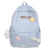 Middle School Student Schoolbag Female Solid Color Backpack Campus Schoolbag