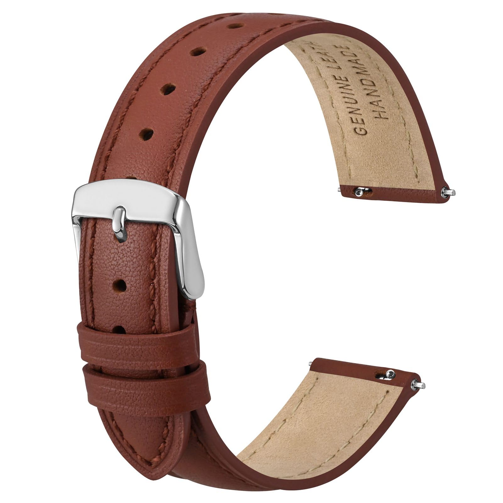 

[Anbeer] Leather Watch Strap Quick Release Elegant Watch Band Red for Women 12mm 14mm 20 mm