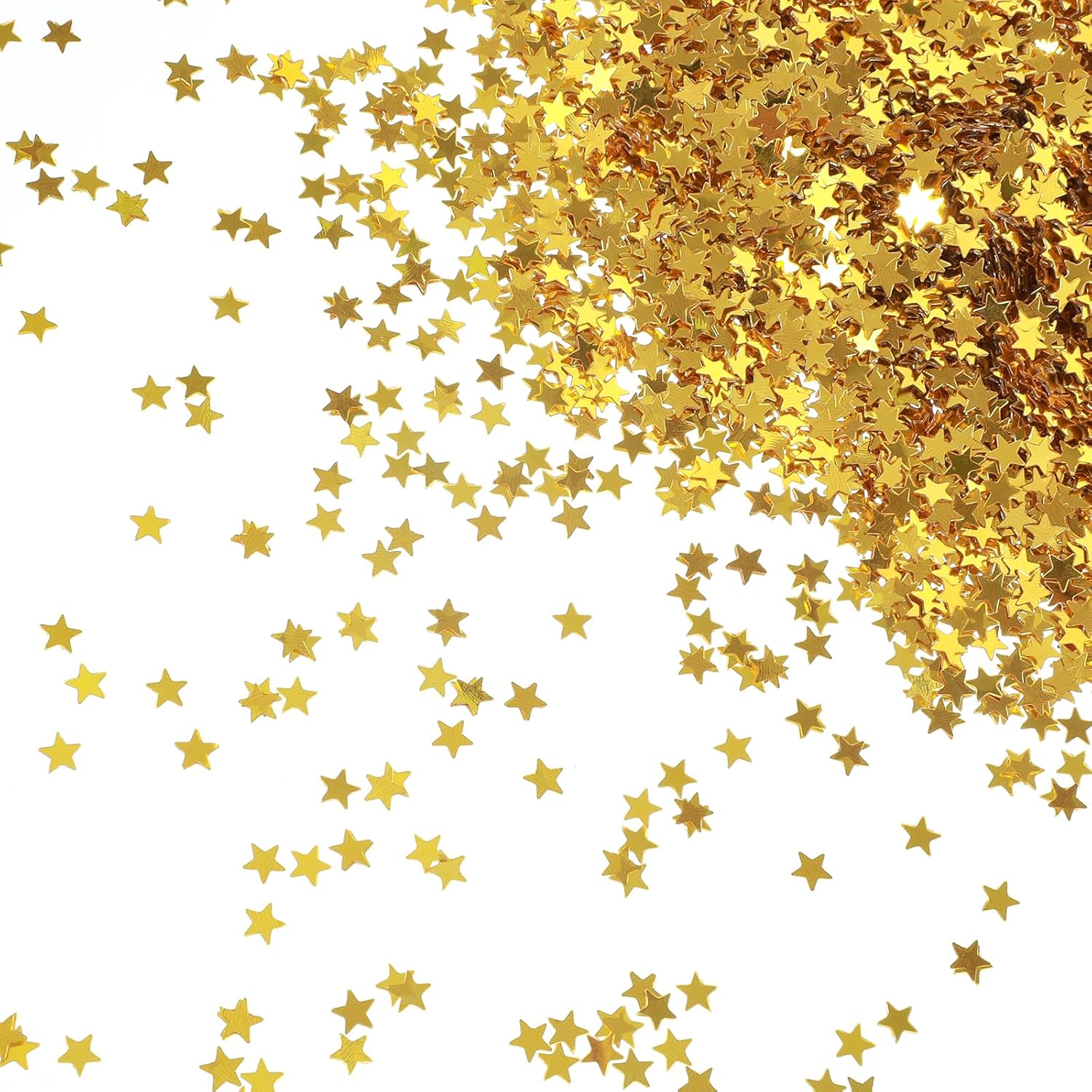 30g Gold Star Table Confetti, 6mm Small Gold Star Glitter Confetti, Metallic Foil Glitter Star Sequ for Birthday Wedding Party Halloween Xmas DIY