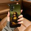 Aesthetic Funny David Mona Lisa Phone Case For Samsung S25,S24,S21,S22,,Plus S23,S30,Ultra,S20,Fe,Lite,Black Soft Silicone