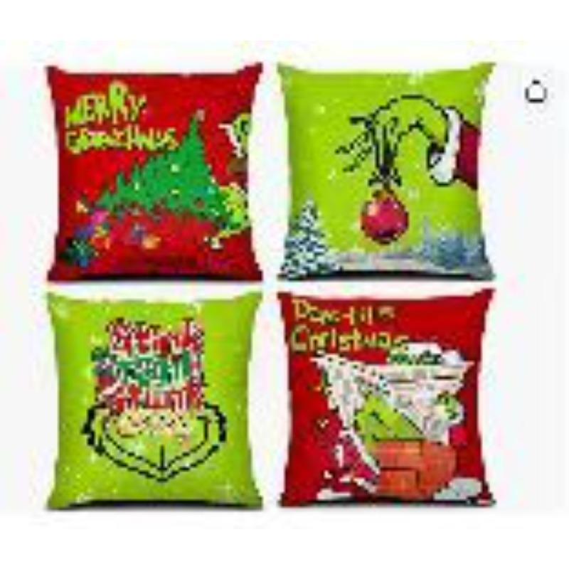 New Christmas Pillow 4 Combination Picture Pillow Cushion Pillowcase Home Office Pillowcase
