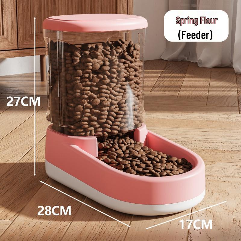 Automatic Pet Water Fountain and Feeder: Cordless Dispenser for Dogs and Cats
