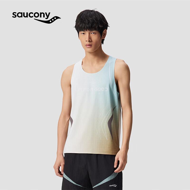 Saucony Men s Lightweight Gradient Print Running Vest M