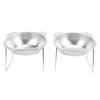 Elevated Cat Bowls Raised Stainless Steel Cat Food Water Dishes Anti Slip Metal Stand